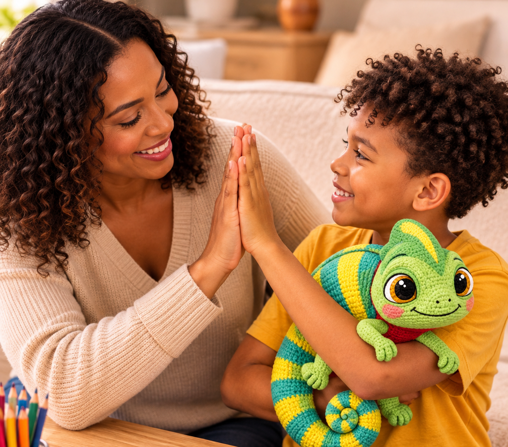 Ace the Chameleon | Brain Buddy Weighted Stuffed Animal